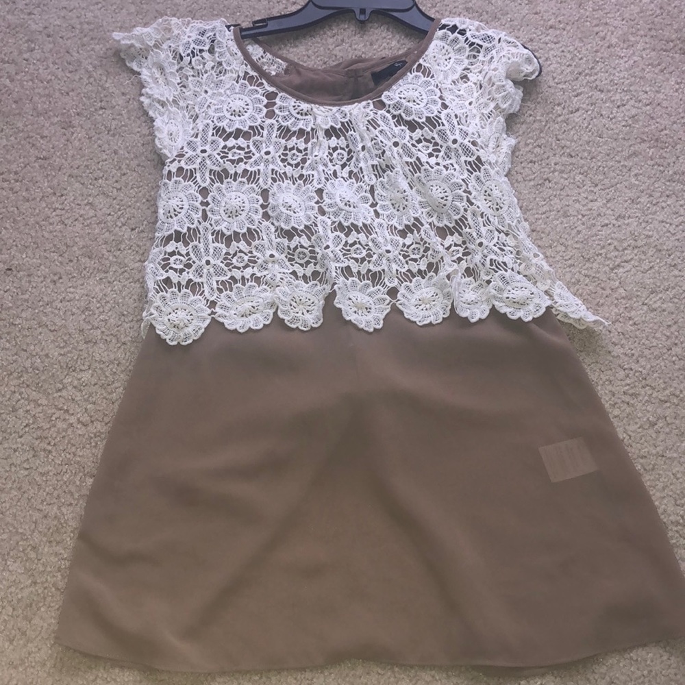Ryu Brown and Lace Blouse
